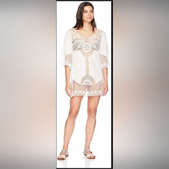 LA Blanca Women's wide neck maxi scarf dress size L - Picture 4 of 5